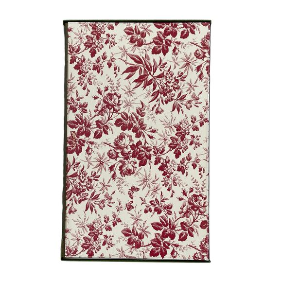 GUCCI Herbarium Pet Feeding Mat Leather Red & Cream Designer Pet Accessory NEW - Picture 8 of 15